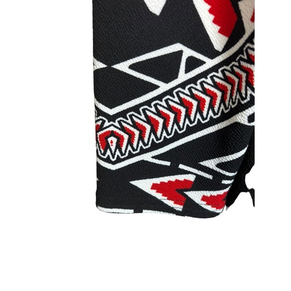 Bisou Bisou Plus Black White Tribal Bodycon Dress Size 16 - Picture 5 of 9